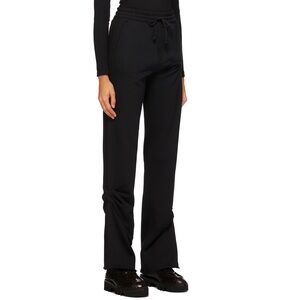 Dries Van Noten Black Ruched Women's Drawstring Pants